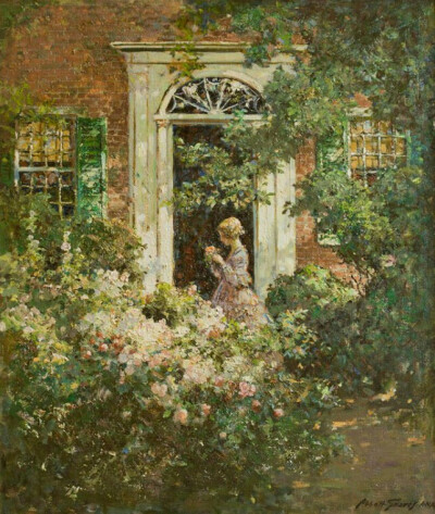 美国画家Abbott Fuller Graves的作品《A Garden Doorway》