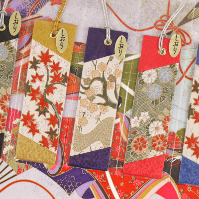 日本进口布书签 传统和服布艺书签 春秋 樱花/红叶 新款上市 单枚