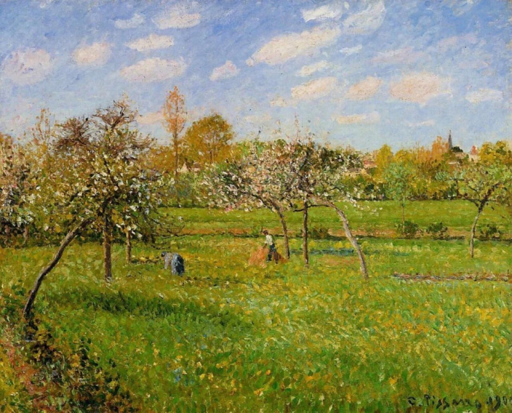 Camille Pissarro [法]
晨兴步林下，潇洒一开襟 。
多么可爱的清晨，多么宁静的清晨！