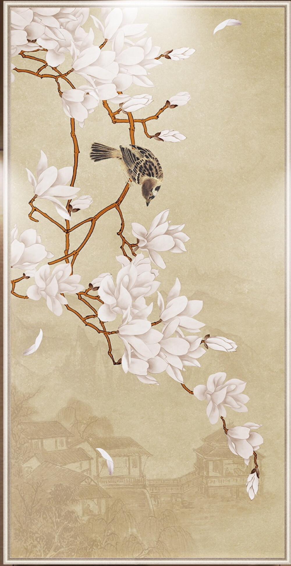 新中式花鸟油画