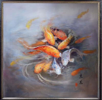 油画鱼