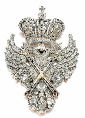 Russian eagle brooch, worn by Catherine II on Alexander Roslin portrait