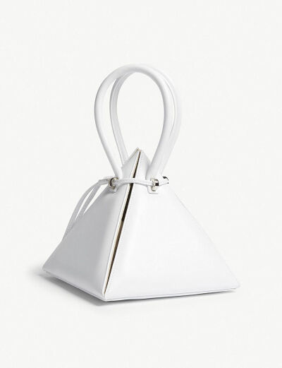 Nita Suri Lia pyramid leather handbag
