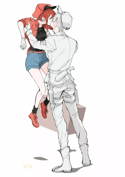 工作细胞-白红情侣