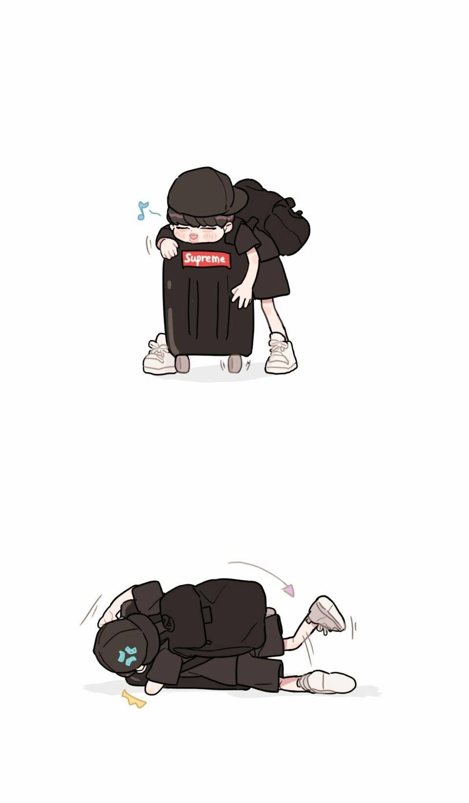 朴智旻q版手绘平地摔版