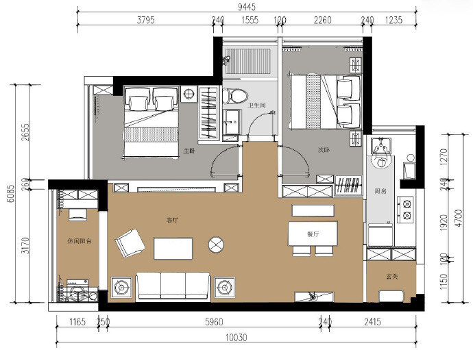 76m²两室一厅户型 北欧风，舒服自在温暖～ ​