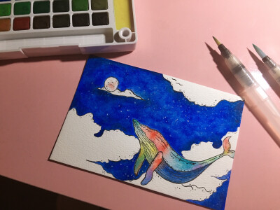 每天一张小水彩。