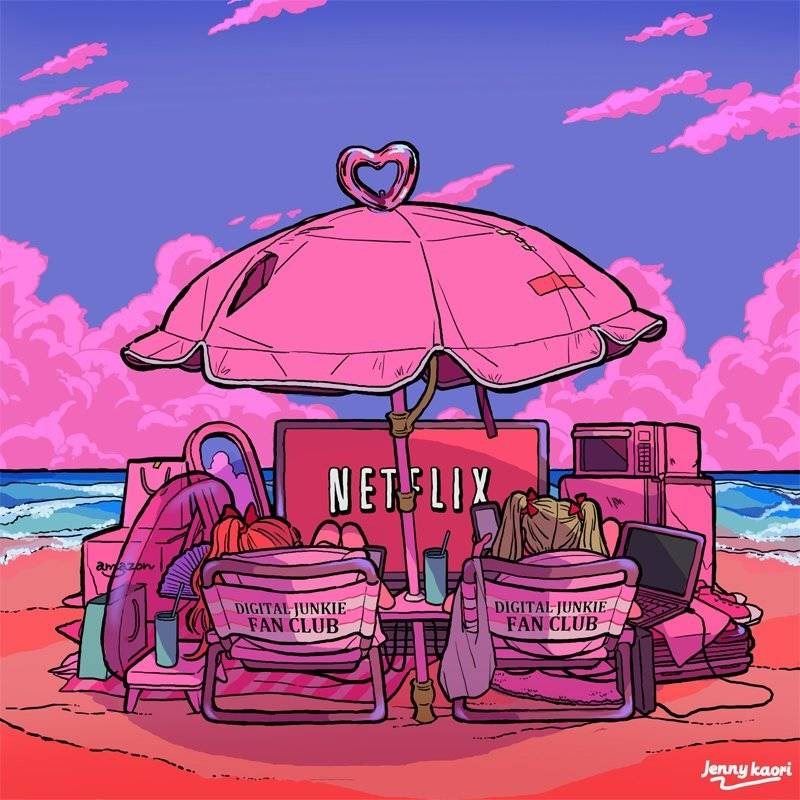 来自日本的插画师 @Jenny_kaori
刚发现这位太太是有微博的，太太说想要了解中国的时尚，大家可以多去和太太聊聊天哦