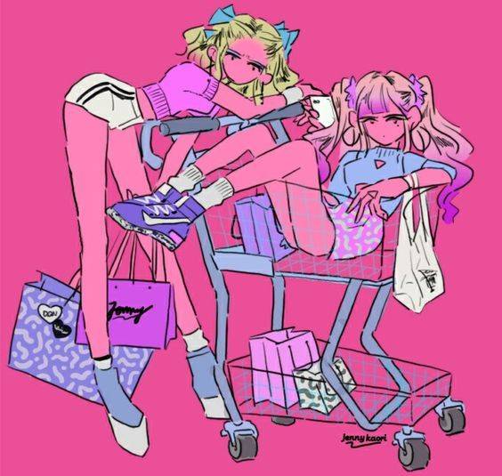 来自日本的插画师 @Jenny_kaori
刚发现这位太太是有微博的，太太说想要了解中国的时尚，大家可以多去和太太聊聊天哦