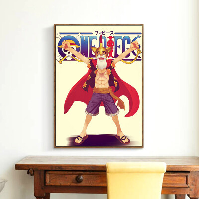 海贼王onepiece动漫周边路飞挂画 现代简约卧室艺术装饰画C款