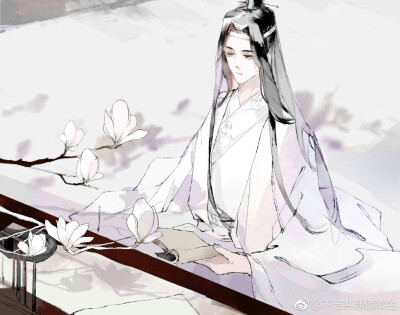 by@一点桃花殷
魔道祖师 忘羡 『遇色•雪青』
睹鬓雪青归，脸霞红驻。 ​