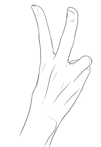 手比耶各种角度