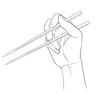 手拿筷子各种角度