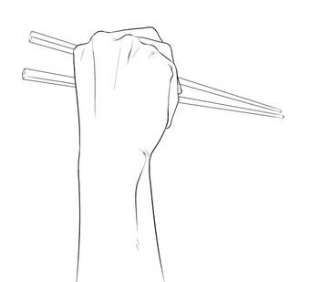 手拿筷子各种角度
