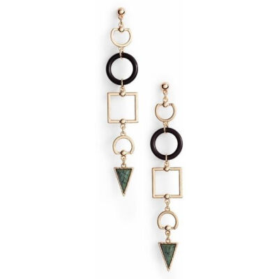 Women's Bp. Geometric Stone Drop Earrings (16,955 KRW) ❤ liked on Polyvore featuring jewelry, earrings, stone drop earrings, bp jewelry, geometric earrings, drop earrings and stone earrings