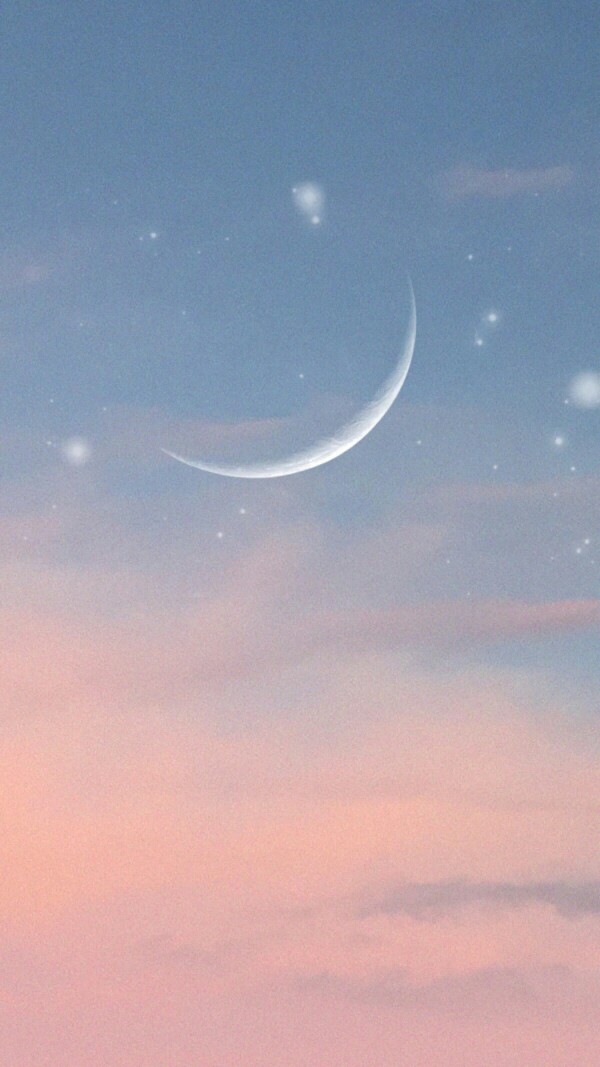 壁纸 天空 云 月