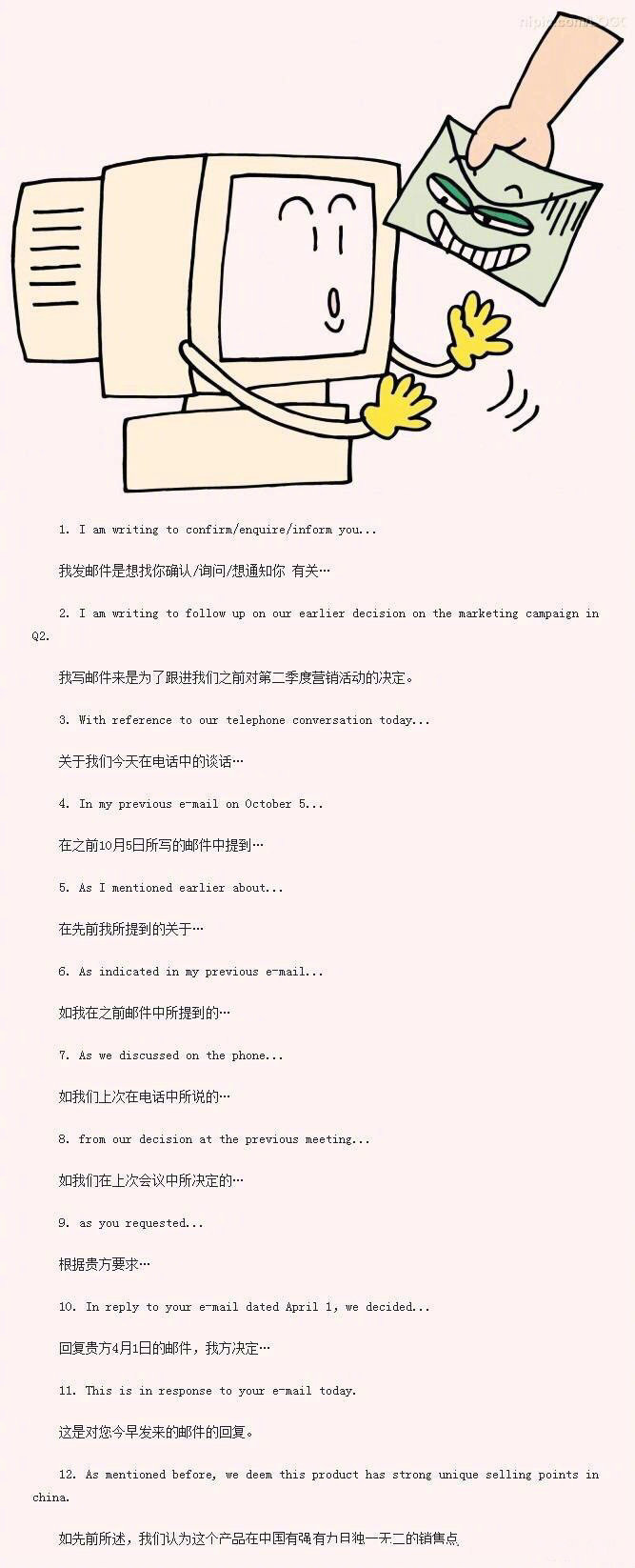 商务英语邮件实用100句，超实用！ ​ ​​​​