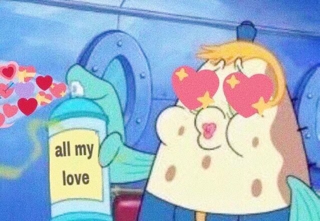 海绵宝宝表白比心表情包