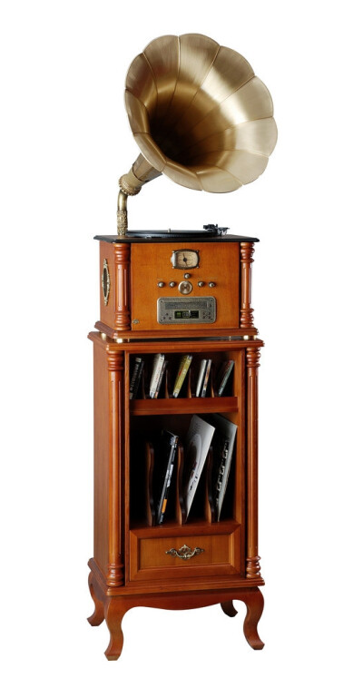 留声机 电唱机 扬声器 怀旧经典 老式 PSD分层素材 欧式留声机 高清留声机图 大喇叭 咖啡色 木制留声机