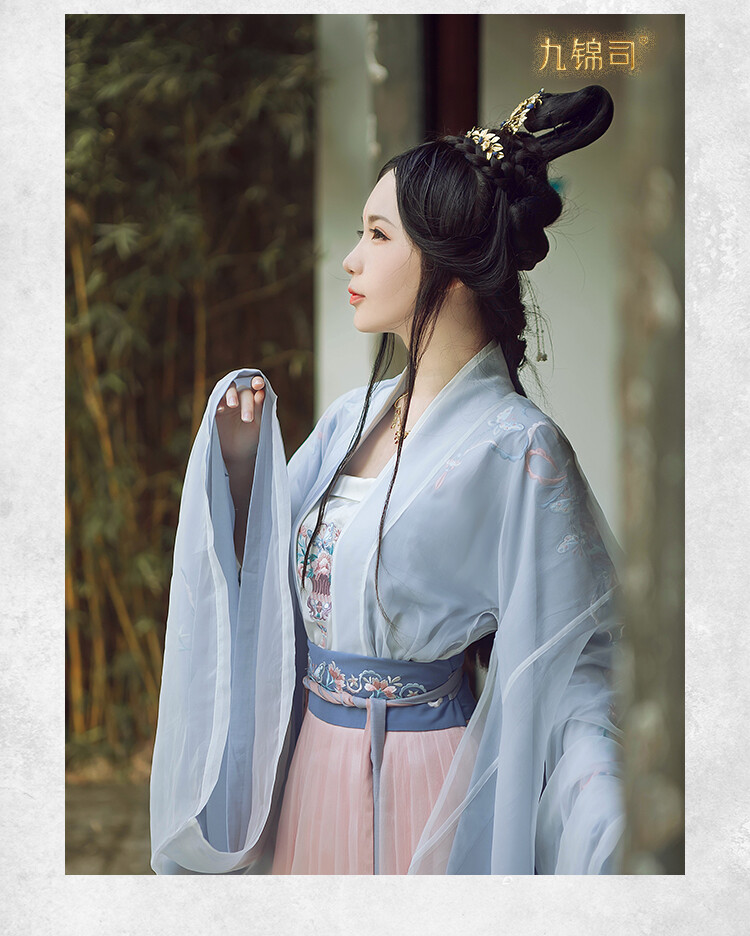 九锦司高端传统汉服女华服【花神曲-对襟襦裙】机绣版专拍