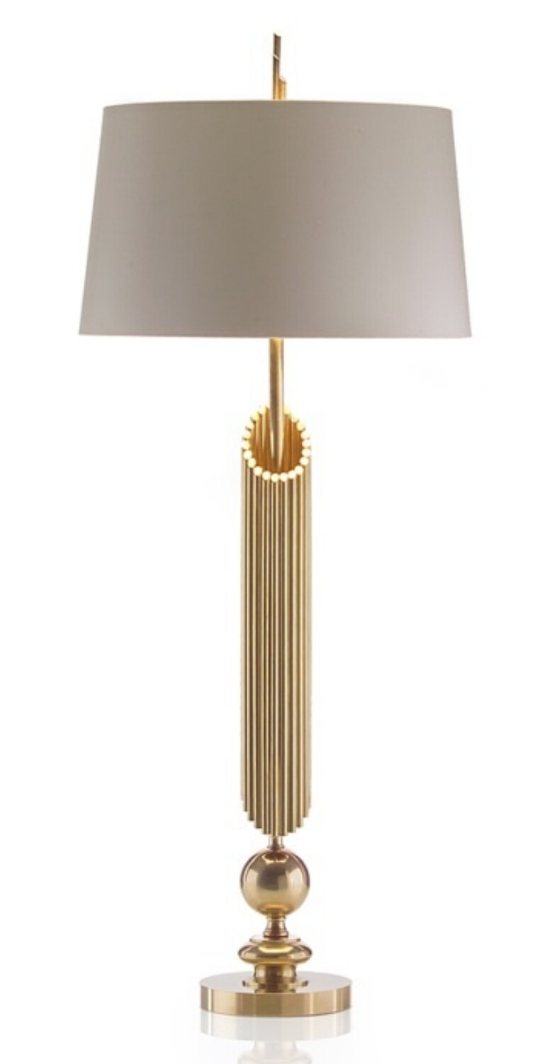 Luxury Designer High End Grand Scale 43&quot; Brass Pipes Lamp, For Prestigious Hotel Residential Installations, one of over 3,000 limited production interior design inspirations inc, furniture, lighting, mirrors, home accents, accessories, decor and gif