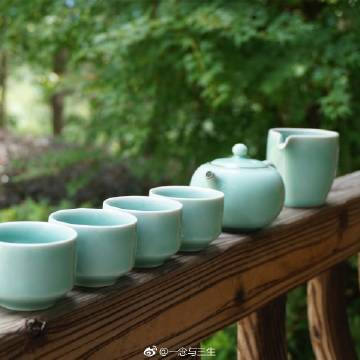 #一念三生# 清和 龙泉青瓷茶器 茶具套装 全店满购300包邮 N一念三生 清和 龙泉青瓷茶器 茶具套装 全店... ​​​​