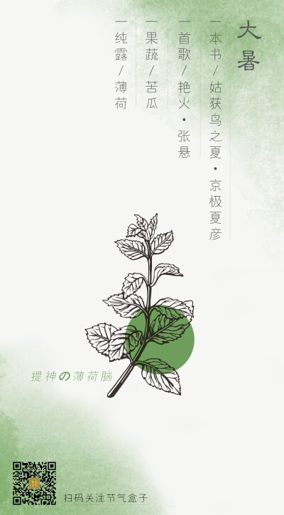 大暑x薄荷［节气盒子 打开一种纯露生活方式］