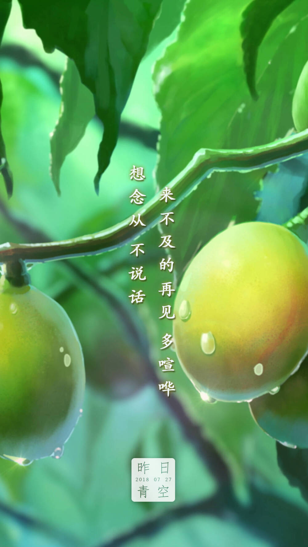 昨日青空歌词壁纸