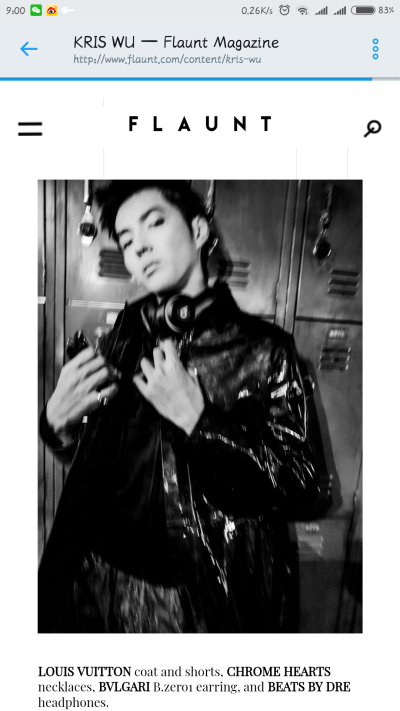 flaunt magazine for Kris Wu