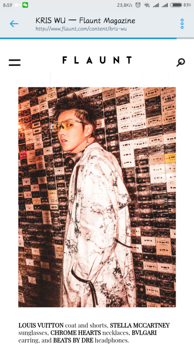 flaunt magazine for Kris Wu