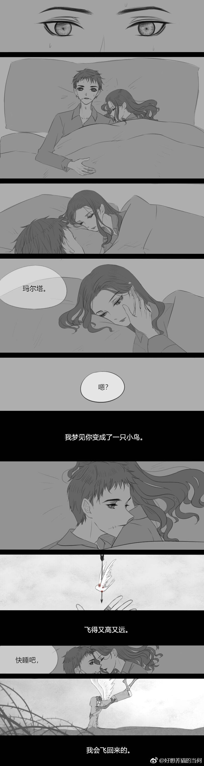 第五人格漫画 图源微博:好想养猫的当何