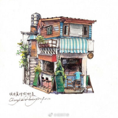 街边小屋~ 【台湾插画师：Cheng Kai-Hsiang】 ​