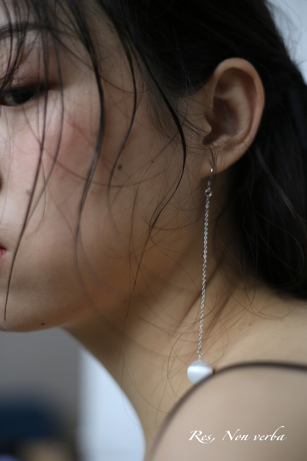 定制 RNV JEWELRY EARRING 貓睛石 | 手工制作 天然晶石不对称流苏耳坠