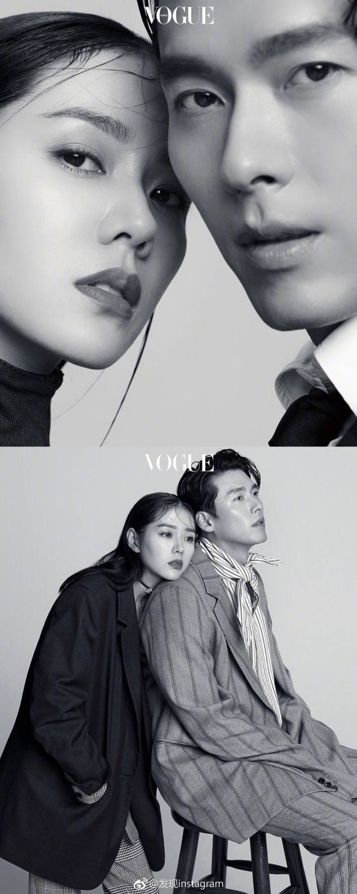 玄彬✖️孙艺珍
《Vogue Korea》9月刊｜男神&女神的高颜值组合，质感十足的黑白画面里大写的帅与美。 ​​​