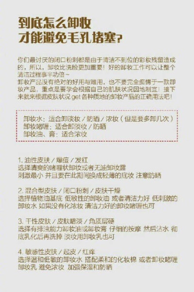 最全的卸妆功课来啦！卸妆真的超重要der～如果卸妆不彻底皮肤只会越来越糟，用再贵的护肤品都没用～不论是卸妆水 卸妆乳 卸妆啫喱 卸妆油，总有一款适合你呐～快马走这篇功课[米奇比心] ​