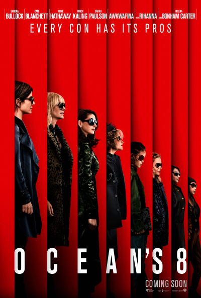 《瞒天过海：美人计 Ocean's Eight》电影一般般啦，卡司阵容真的强大，看个开心。