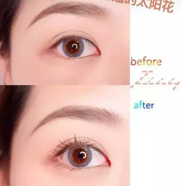 拥有卷翘纤长的睫毛可以增大眼睛的效果
