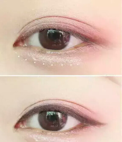 眼妆，注意眼线