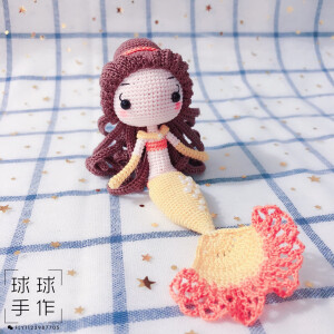 钩针玩偶-人鱼公主贝儿