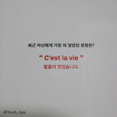 Q：最近最触动自己的句子？
南俊：C’est la vie（这就是生活）（发音很帅气）
玧其：有9成的担忧是你营造出来的想象
硕珍：与讨厌的事物好好相处（重新自我审视）
号锡：一息若存 希望不灭
智旻：特别选出的文章里…