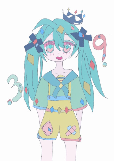 #初音未来#
11周年贺礼画【39赛高】
BY：R祈泗