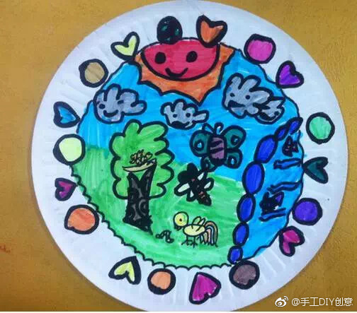 幼儿园纸盘画，太美了，还不快快试试？ ​