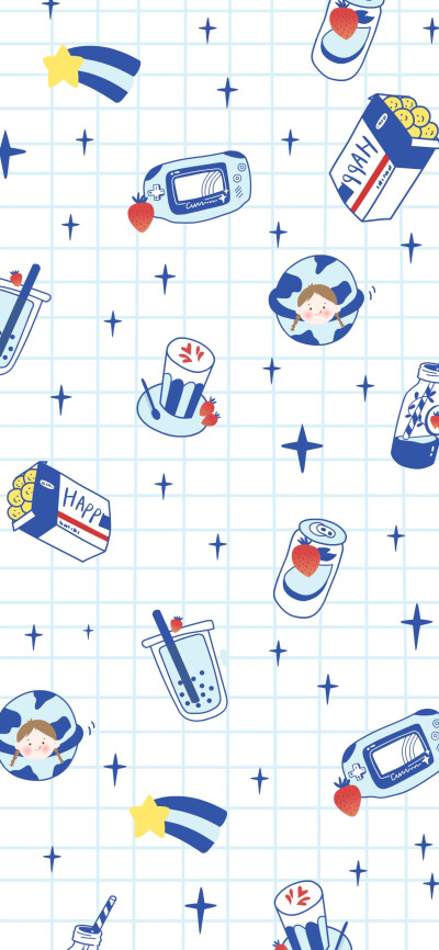 壁纸 iphone 卡通 平铺 