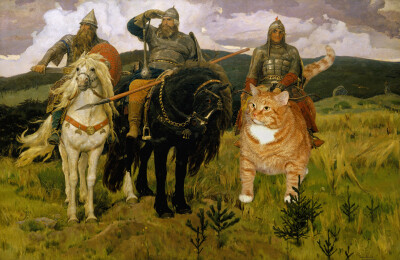 Viktor Vasnetsov, Russian Heroes (Bogatyri) and the Russian Hero Cat