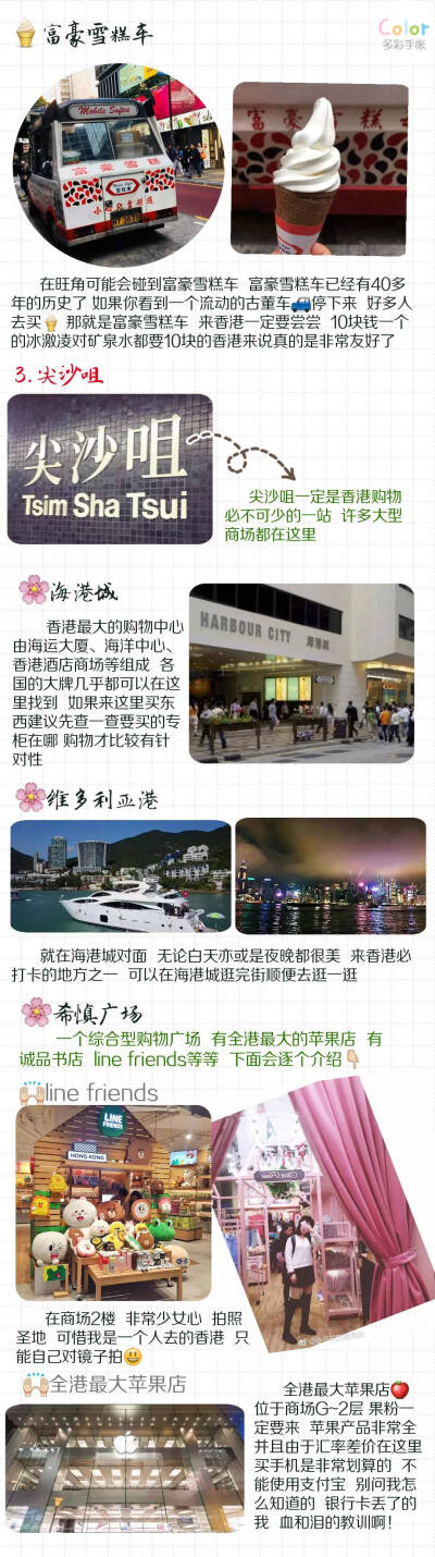 终于马完了香港旅行攻略
香港买买买旅行全攻略/
P1：行前准备  注意事项
P2：卓悦/sasa/万宁 →旺角购物
P3：尖沙咀/维多利亚港/海港城/希慎广场
P4:   The one/龙城大药房
P5:   铜锣湾/崇光百货/时代广场
P6:   美…