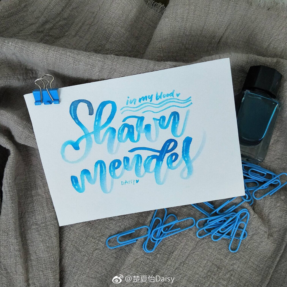 brush lettering ♡源于微博 侵删致歉 