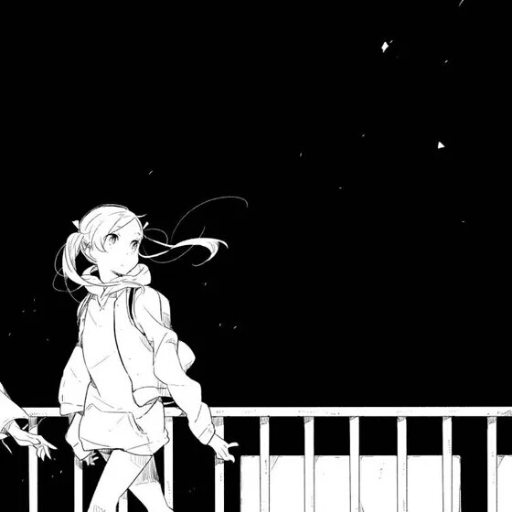 日系背景图动漫黑白图片