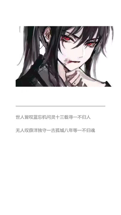 魔道祖师，魏无羡，蓝忘机，薛洋，晓星尘，金凌，江澄，文字壁纸