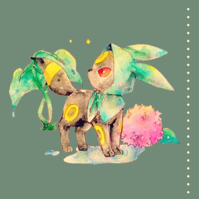 伊布家族穿雨衣，卡哇伊