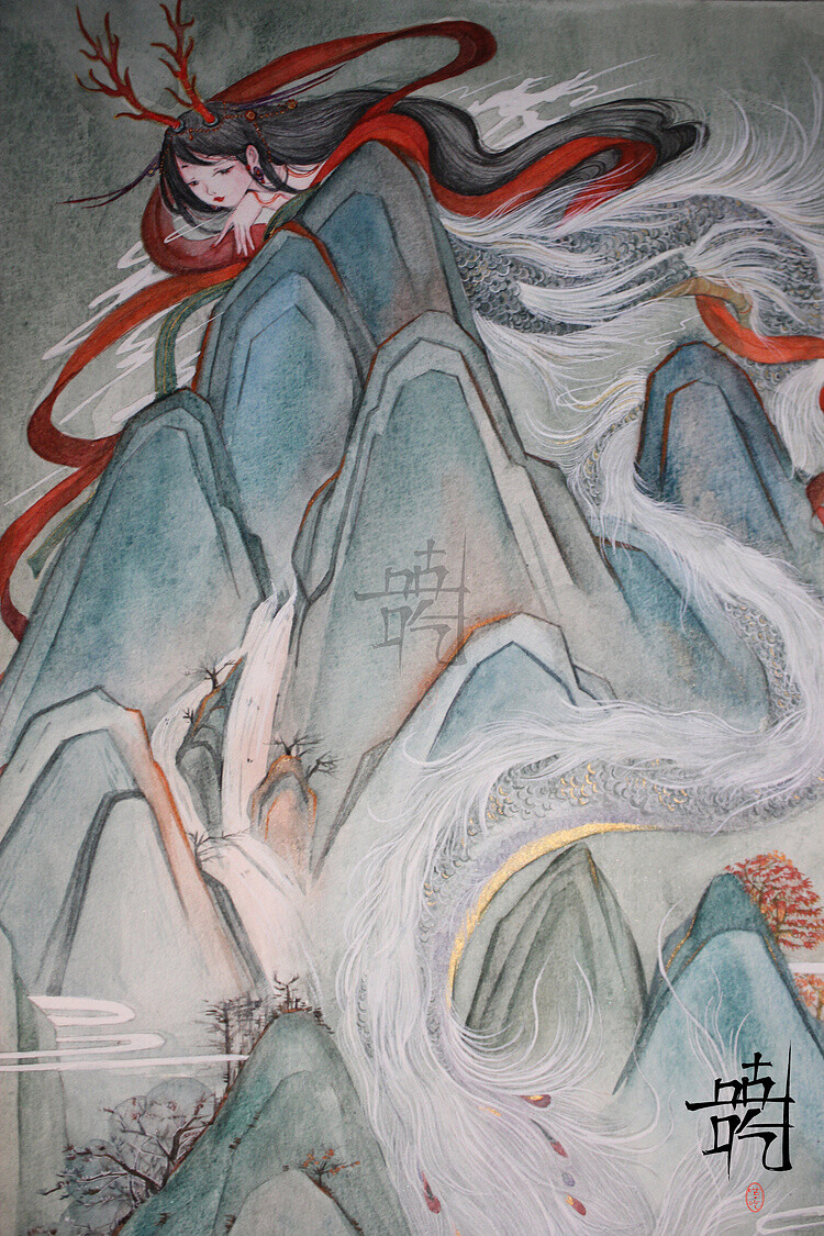 古风玄幻插画作者咕吃